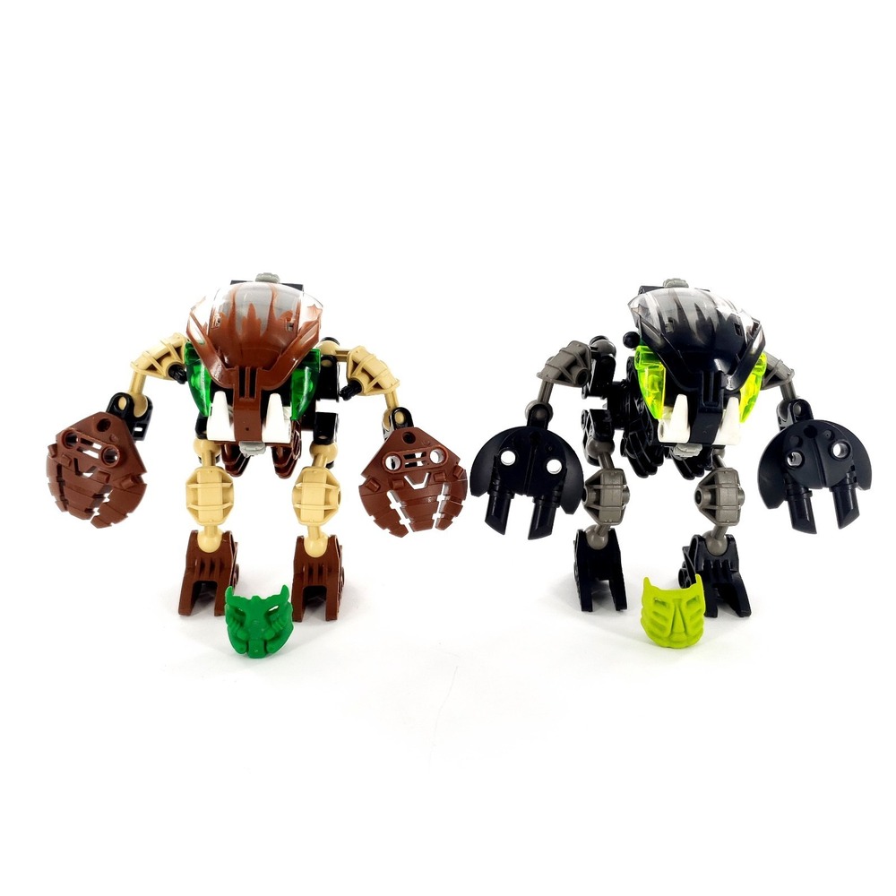 Lego Bionicle Lot Of 2 Pahrak 8560 & Nuhvok 8561 Near Complete No Rubber Band